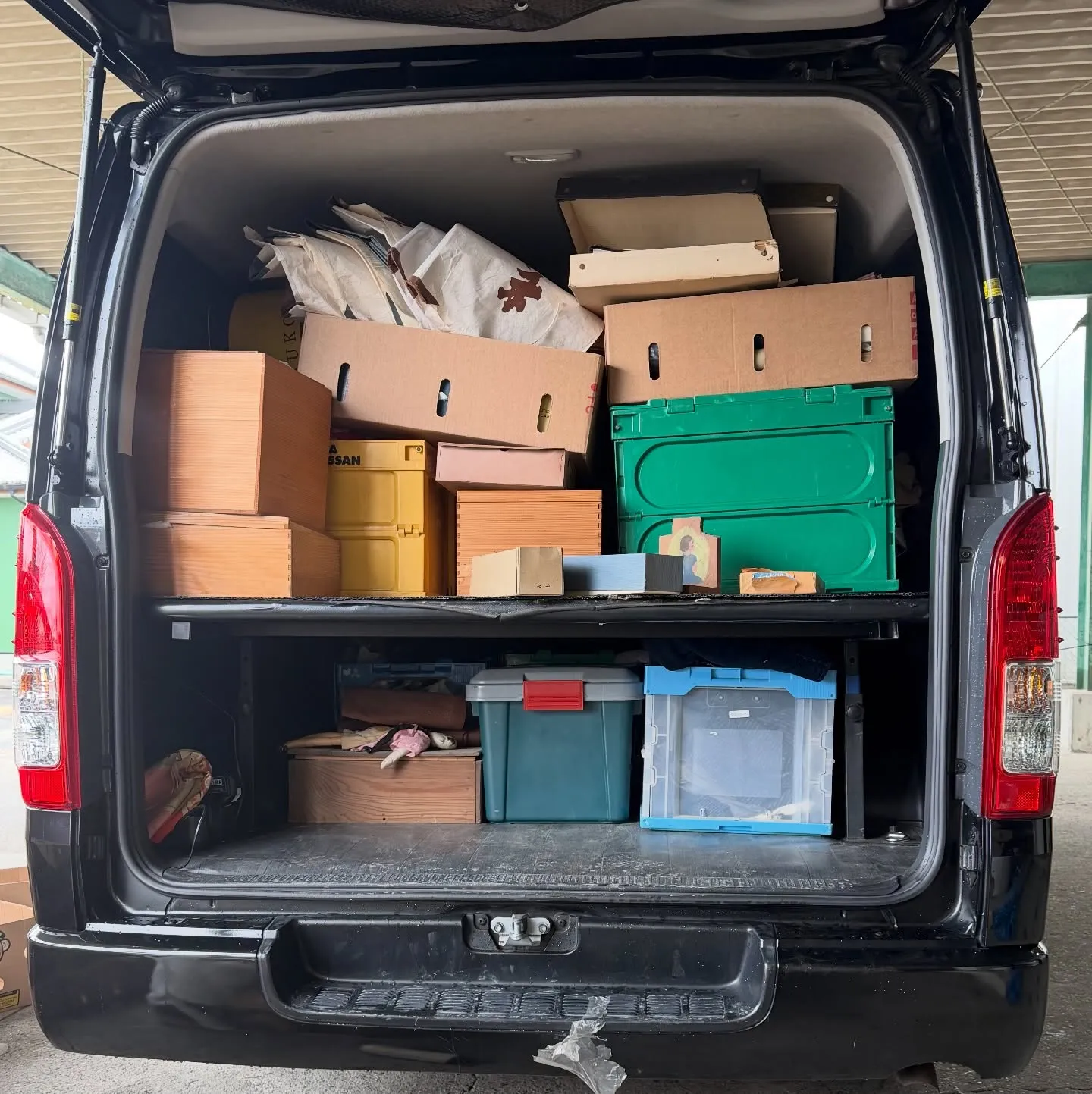 北野から帰って来て夜中に荷物を降ろし、昨日は知り合いの現場で...